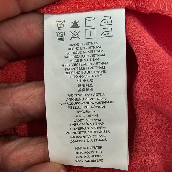 MICHAEL KORS Womens Coral Zip Front Shirt Blouse Top Size S - Picture 4 of 6